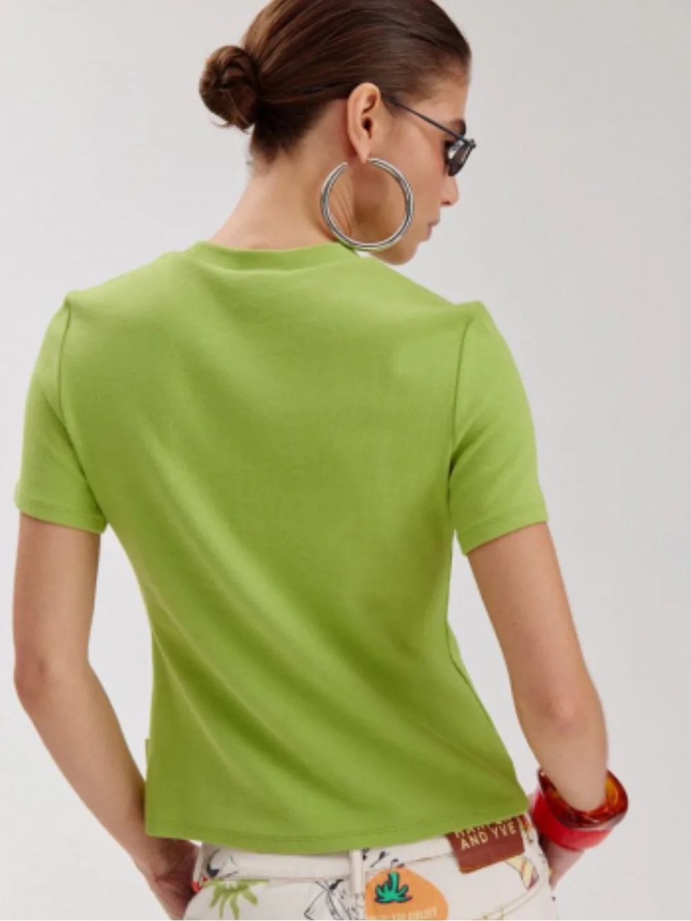 Kate Spade Light Green Short-Sleeve Knit Shirt with Pocket Bow M - Picture 9 of 9